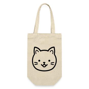 Katze - Geschenkbeutel für Flaschen - Natur - Vorne