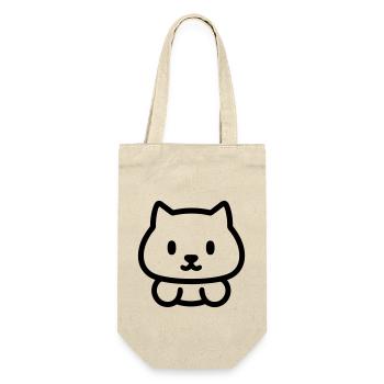 Katze - Geschenkbeutel für Flaschen - Natur - Vorne