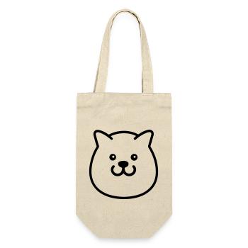 Hund - Geschenkbeutel für Flaschen - Natur - Vorne