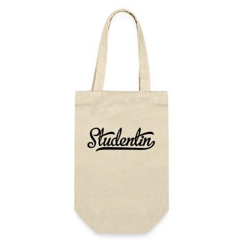 Studentin - Geschenkbeutel für Flaschen - Natur - Vorne