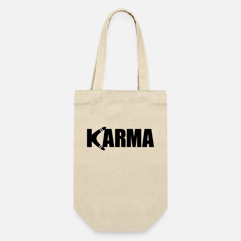 KARMA BOOMERANG - Geschenkbeutel für Flaschen - Natur