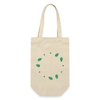 Leaves Frame - Gift Bag for Bottles - nature - Front