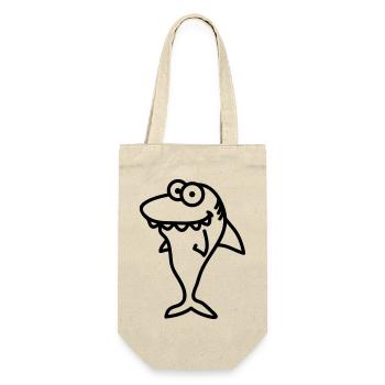 shark - Geschenkbeutel für Flaschen - Natur - Vorne