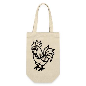 Coq Bande Dessinée - Sac à bouteille - nature - Devant