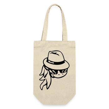 Horse Gangster Hat Sunglasses Criminal Cool - Gift Bag for Bottles - nature - Front