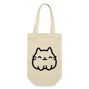 Katze - Geschenkbeutel für Flaschen - Natur - Vorne