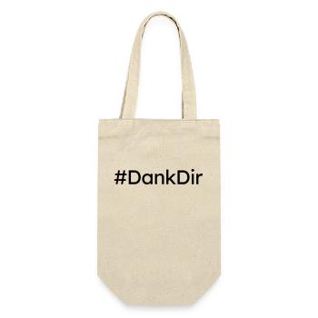 Hashtag Dank Dir Schrift Danke Typografie Geschenk - Geschenkbeutel für Flaschen - Natur - Vorne