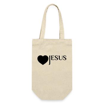 "I Love Jesus" T-Shirt - Show your love for Jesus - Gift Bag for Bottles - nature - Front
