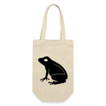 Frosch - Geschenkbeutel für Flaschen - Natur - Vorne