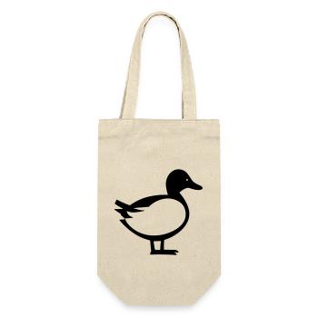 Ente - Geschenkbeutel für Flaschen - Natur - Vorne