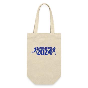 marathon 2024 - Geschenkbeutel für Flaschen - Natur - Vorne