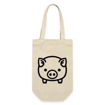 cochon - Sac à bouteille - nature - Devant
