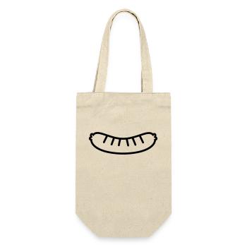 Sausage Outline - Gift Bag for Bottles - nature - Front