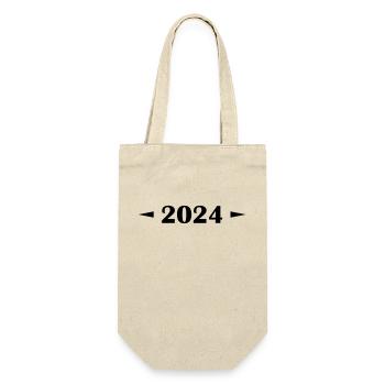 2024 - Geschenkbeutel für Flaschen - Natur - Vorne