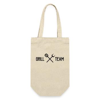 grill team - Geschenkbeutel für Flaschen - Natur - Vorne