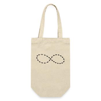 Symbole de l’infini fait de cœurs - Sac à bouteille - nature - Devant