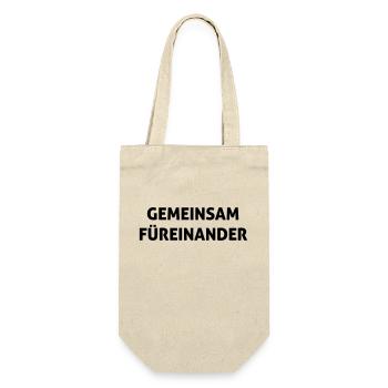 Gemeinsam füreinander - Geschenkbeutel für Flaschen - Natur - Vorne