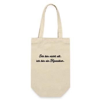 Ich bin nicht alt ich bin ein Klassiker - Geschenkbeutel für Flaschen - Natur - Vorne
