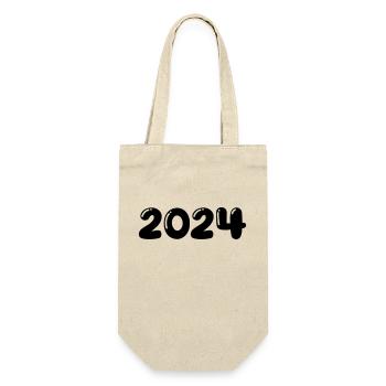 2024 - Geschenkbeutel für Flaschen - Natur - Vorne