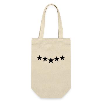 black stars - Geschenkbeutel für Flaschen - Natur - Vorne