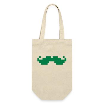 Moustache 8bit pixel - Sac à bouteille - nature - Devant