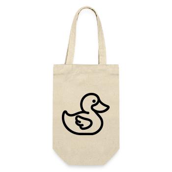 Ente - Geschenkbeutel für Flaschen - Natur - Vorne