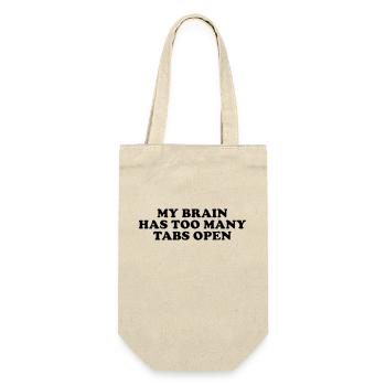 my brain has too many tabs open - Gift Bag for Bottles - nature - Front