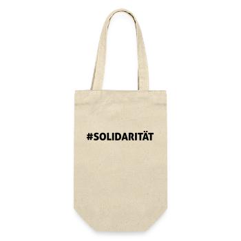 #SOLIDARITÄT - Geschenkbeutel für Flaschen - Natur - Vorne