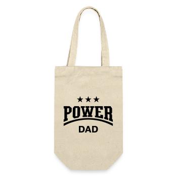 Power Dad (Daddy / Papa / Father’s Day / Black) - Gift Bag for Bottles - nature - Front