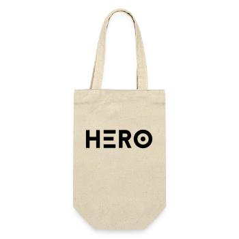 Hero - Held - Geschenkbeutel für Flaschen - Natur - Vorne