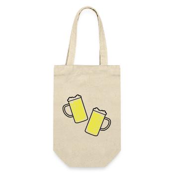 Beer glass beer mug beer - Gift Bag for Bottles - nature - Front