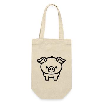 cochon - Sac à bouteille - nature - Devant