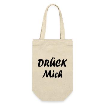 Drück Mich - Geschenkbeutel für Flaschen - Natur - Vorne