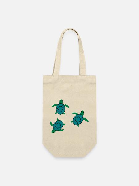 Schildkröte - Geschenkbeutel für Flaschen - Natur
