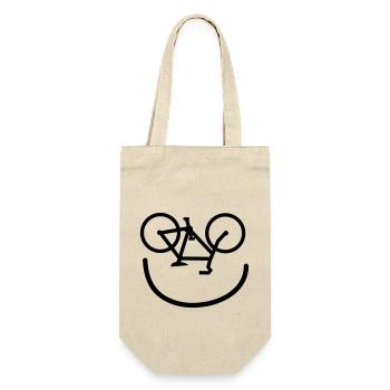 laughing bike cyclist bike cycling cycling - Gift Bag for Bottles - nature - Front