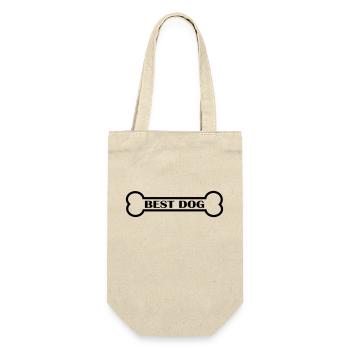 Meilleur chien / Meilleur chien avec un os - Sac à bouteille - nature - Devant