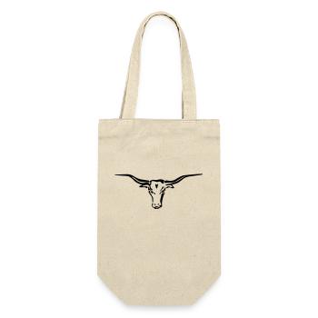 texas longhorn - Geschenkbeutel für Flaschen - Natur - Vorne