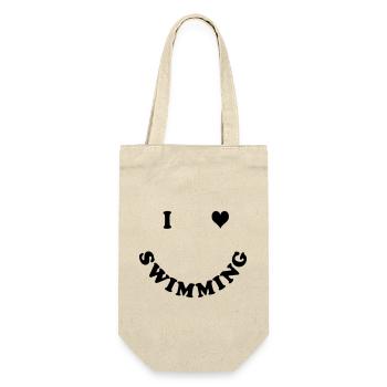 Schwimmen - I love Swimming - Gift Bag for Bottles - nature - Front