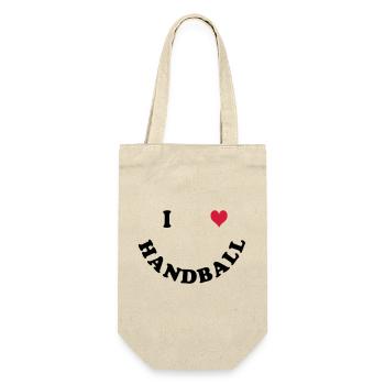 Handball - Geschenkbeutel für Flaschen - Natur - Vorne