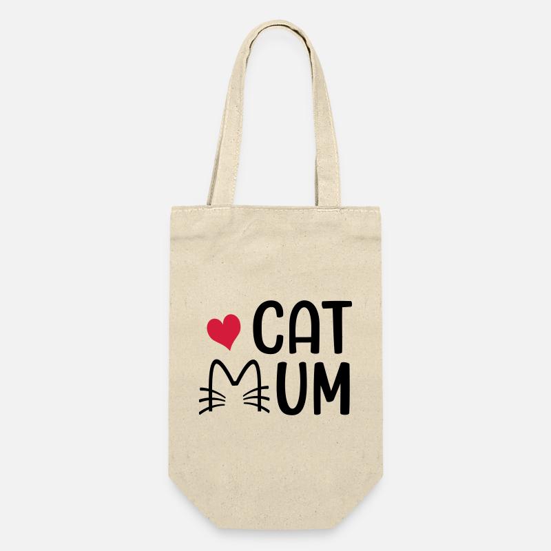 Katze - Geschenkbeutel für Flaschen - Natur
