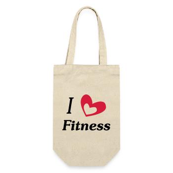 i love fitness - Gift Bag for Bottles - nature - Front