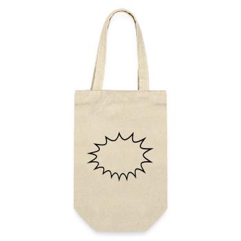 sprechblase comic cartoon denkblase rahmen umrandu - Geschenkbeutel für Flaschen - Natur - Vorne