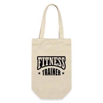 Fitness trainer with star - Gift Bag for Bottles - nature - Front