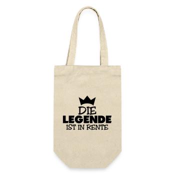 die legende ist in rente - Geschenkbeutel für Flaschen - Natur - Vorne