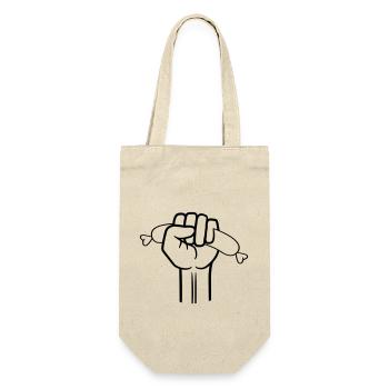 delicious wuerstchen hunger grill schuerze grill me - Gift Bag for Bottles - nature - Front