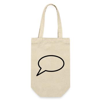 Speech bubble icon to personalize - Gift Bag for Bottles - nature - Front