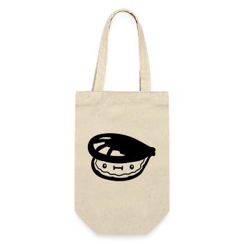 suesse kleine muschel mit gesicht - Geschenkbeutel für Flaschen - Natur - Vorne