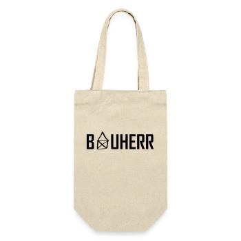 bauherr haus - Geschenkbeutel für Flaschen - Natur - Vorne