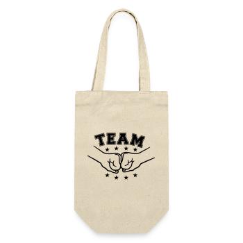Team Freunde Faeuste - Geschenkbeutel für Flaschen - Natur - Vorne