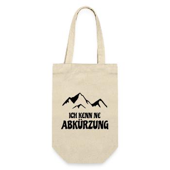 ich kenn ne Abkürzung Berge - Geschenkbeutel für Flaschen - Natur - Vorne